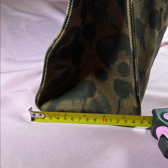 Coach Rexy Brown Camo Print Tote with Multicolor Pride Dinosaur Patch - Picture 8 of 11